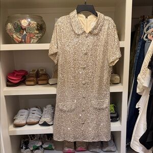 Sequin Mini Dress in Gold